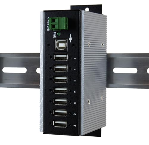 EXSYS EX-1177HMVS-WT 7 Port USB 2.0 HUB 15KV Surge Protection Schwarz von Exsys
