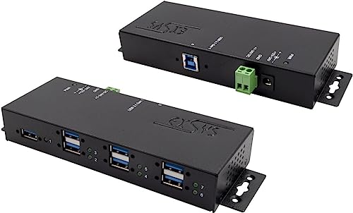 Exsys EX-1189HMVS-3-7 Ports USB 3.2 Gen1 Metall HUB mit 1.5A Strom für 4 Ports (Überspannungs-Schutz) von Exsys