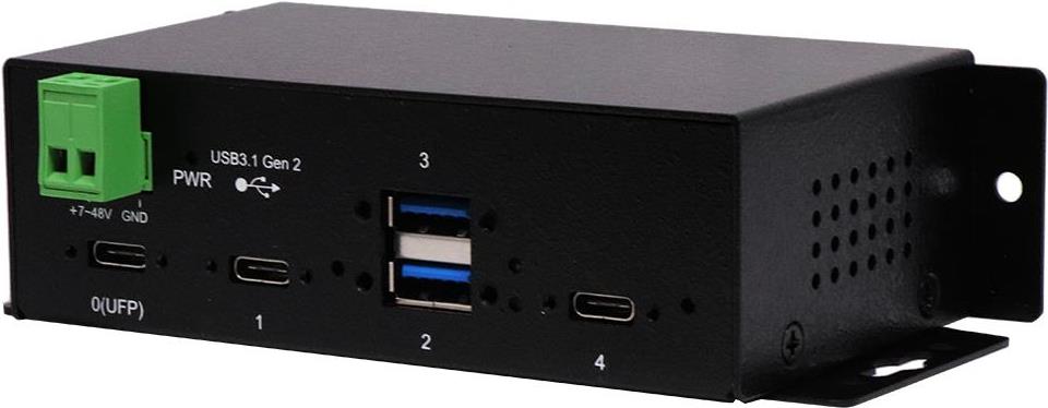 Exsys EX-1274HMV - Hub - 2 x USB 3,1 Gen 2 + 2 x USB-C - an Rack montierbar, an DIN-Schiene montierbar, wandmontierbar (EX-1274HMV) von Exsys