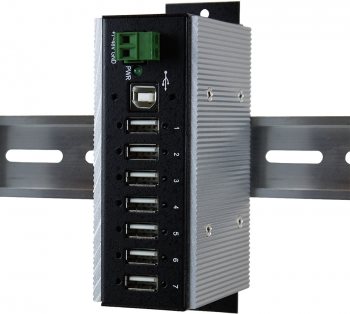 Exsys Ex 1177HMVS-WT - Hub - 7 x USB2.0 - an DIN-Schiene montierbar - Gleichstrom (EX-1177HMVS-WT) von Exsys