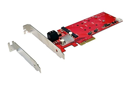 Exsys PCIe (x4) Controller RAID 0/1 Controller mit zwei M.2 NFGG Slots und SATA Anschlüssen, inkl. LP Bügel, [EX-3670] von Exsys