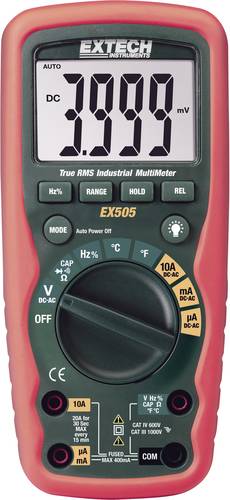 Extech EX505 Hand-Multimeter digital Wasserdicht (IP67) CAT III 1000 V, CAT IV 600V Anzeige (Counts) von Extech