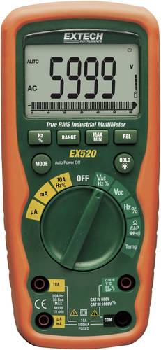 Extech EX520 Hand-Multimeter digital Wasserdicht (IP67) CAT III 1000 V, CAT IV 600V Anzeige (Counts) von Extech