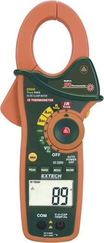 Extech EX830 Stromzange, Hand-Multimeter digital IR-Thermometer CAT III 600V Anzeige (Counts): 4000 von Extech