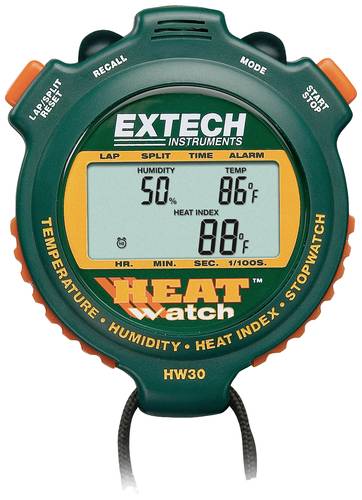Extech HW30 Feuchtigkeits-/Temperatur-Stoppuhr 1% rF 99% rF von Extech