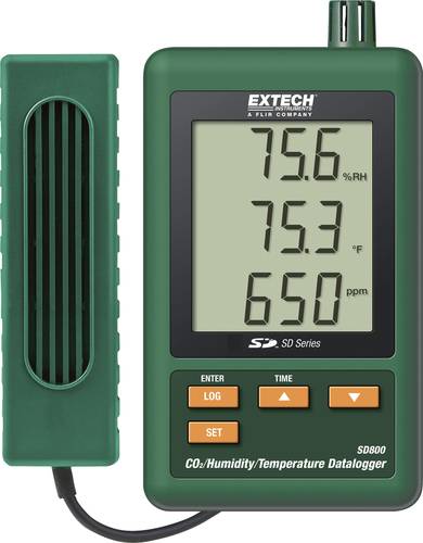 Extech Multi-Datenlogger SD800 Messgröße Temperatur, CO2, Luftfeuchtigkeit 0 bis 50°C 10 bis 90% rF von Extech