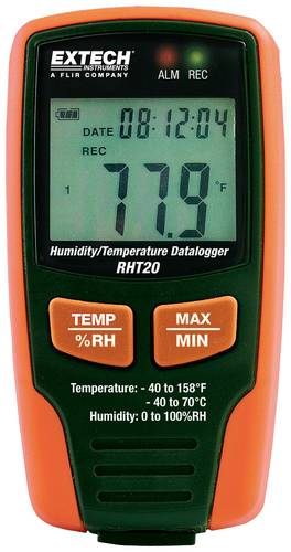 Extech RHT20 Luftfeuchtigkeits- und Temperaturdatenlogger 0% rF 100% rF Datenloggerfunktion von Extech