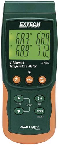 Extech SDL200 Temperatur-Messgerät -199 - +1700°C Fühler-Typ K, J, T, E, R, S, Pt100 Datenlogger- von Extech