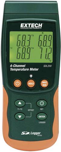 Extech SDL200 Temperatur-Messgerät -199 - +1700°C Fühler-Typ K, J, T, E, R, S, Pt100 Datenlogger- Extech SDL200 Temperatur-Messgerät -199 - +1700°C Fühler-Typ K, J, T, E, R, S, Pt100 Datenlogger- von Extech