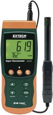 Extech SDL500 Luftfeuchtemessgerät (Hygrometer) 5 % rF 95 % rF Datenloggerfunktion, Taupunkt-/Schimmelwarnanzeige Kalibr (SDL500) von Extech