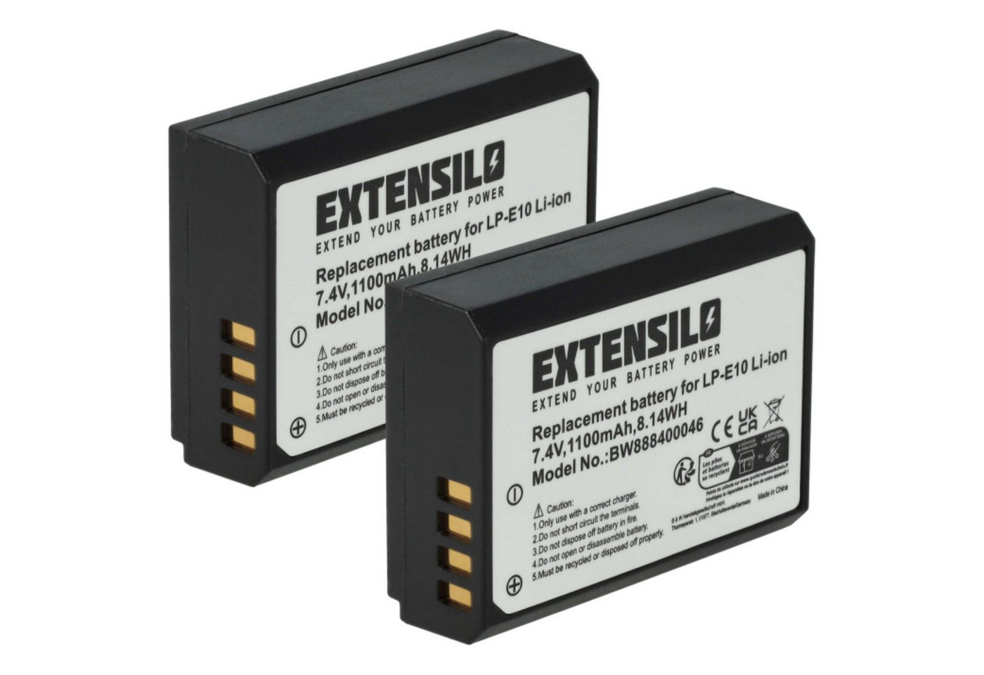 Extensilo Ersatz für Canon LP-E10 für Kamera-Akku Li-Ion 1100 mAh (7,4 V) von Extensilo