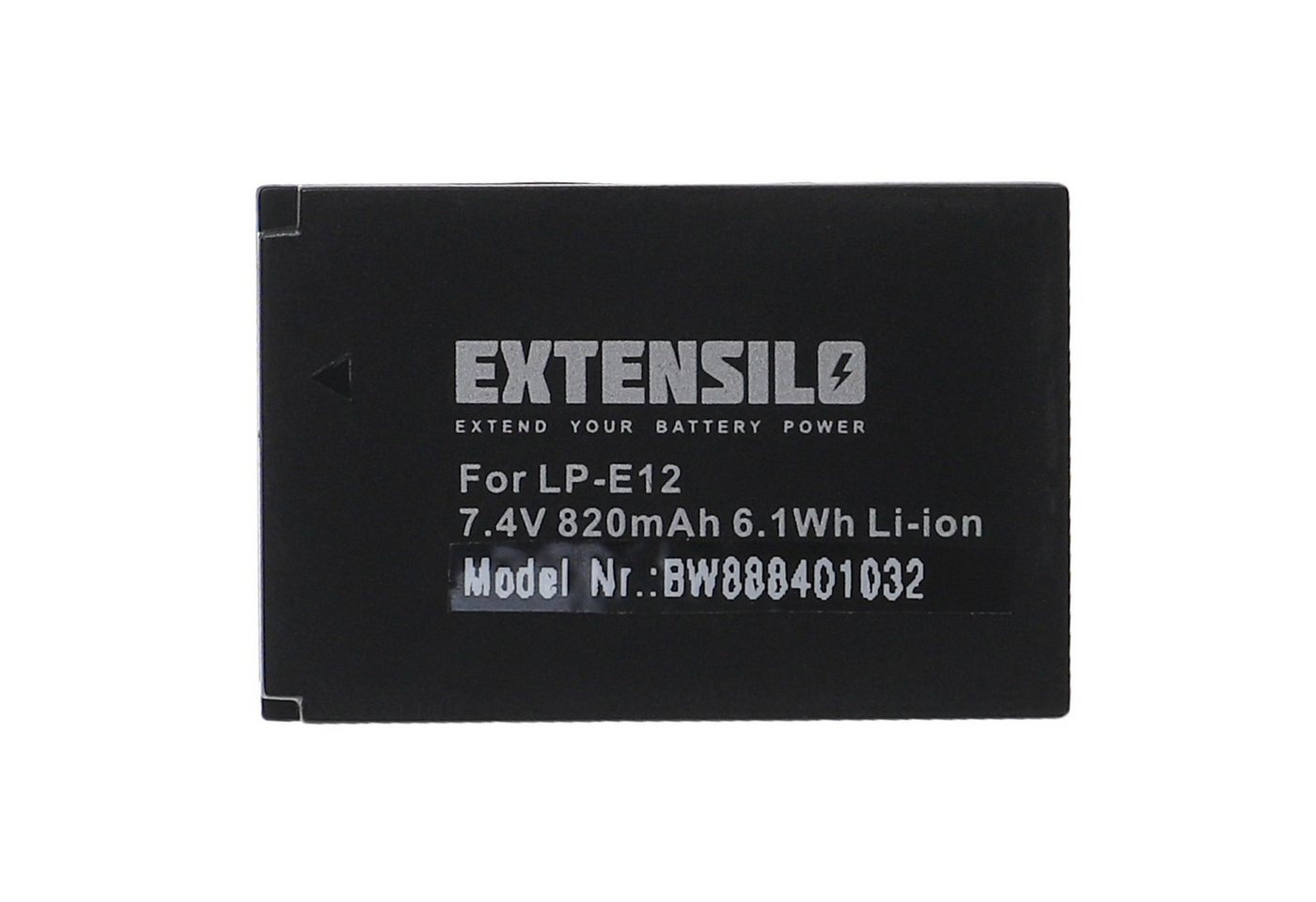Extensilo Ersatz für Canon LP-E12 für Digitalkamera / Kamera (820 mAh, 7,4 V, Kamera-Akku Li-Ion 820 mAh von Extensilo