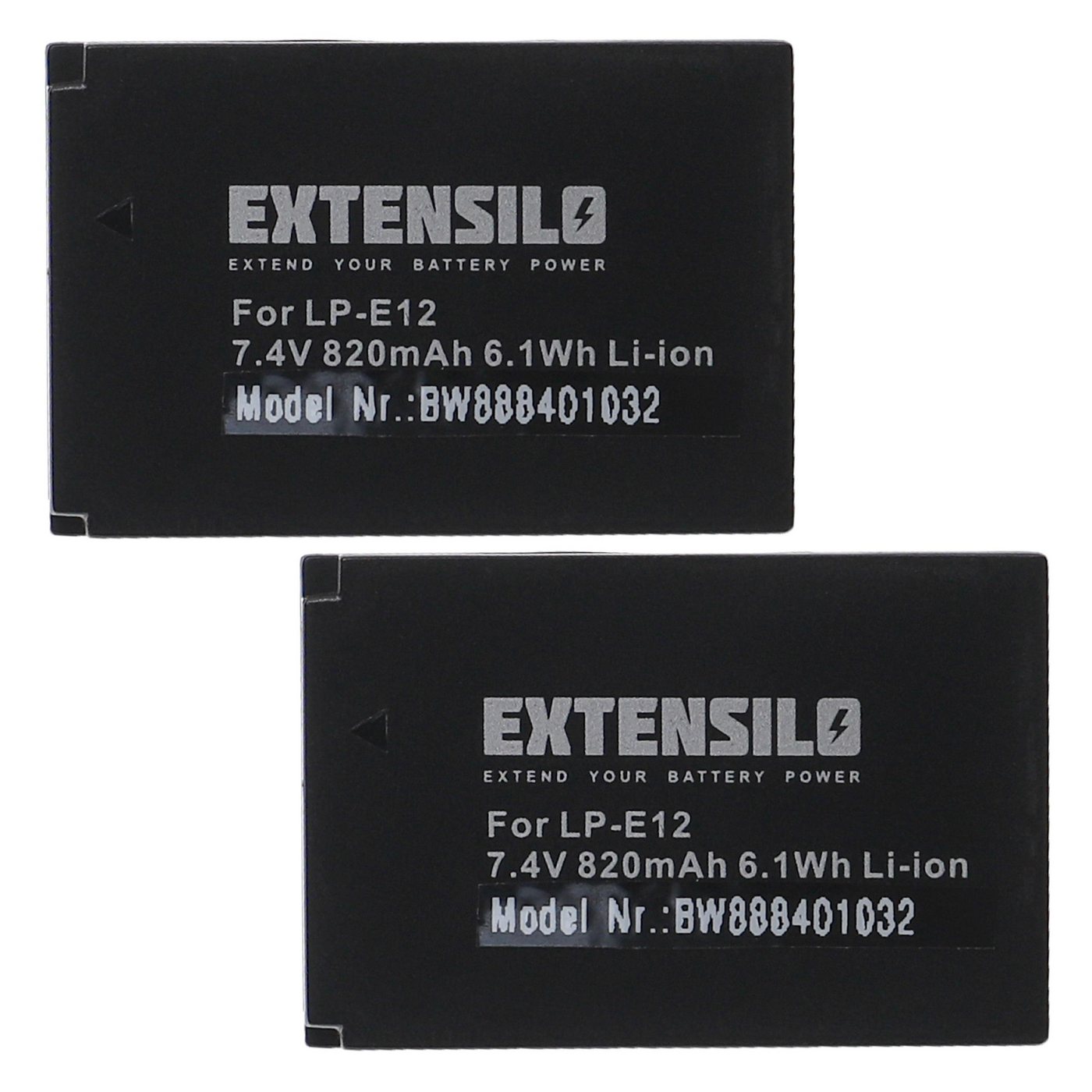 Extensilo Ersatz für Canon LP-E12 für Digitalkamera / Kamera (820 mAh, 7,4 V, Kamera-Akku Li-Ion 820 mAh von Extensilo