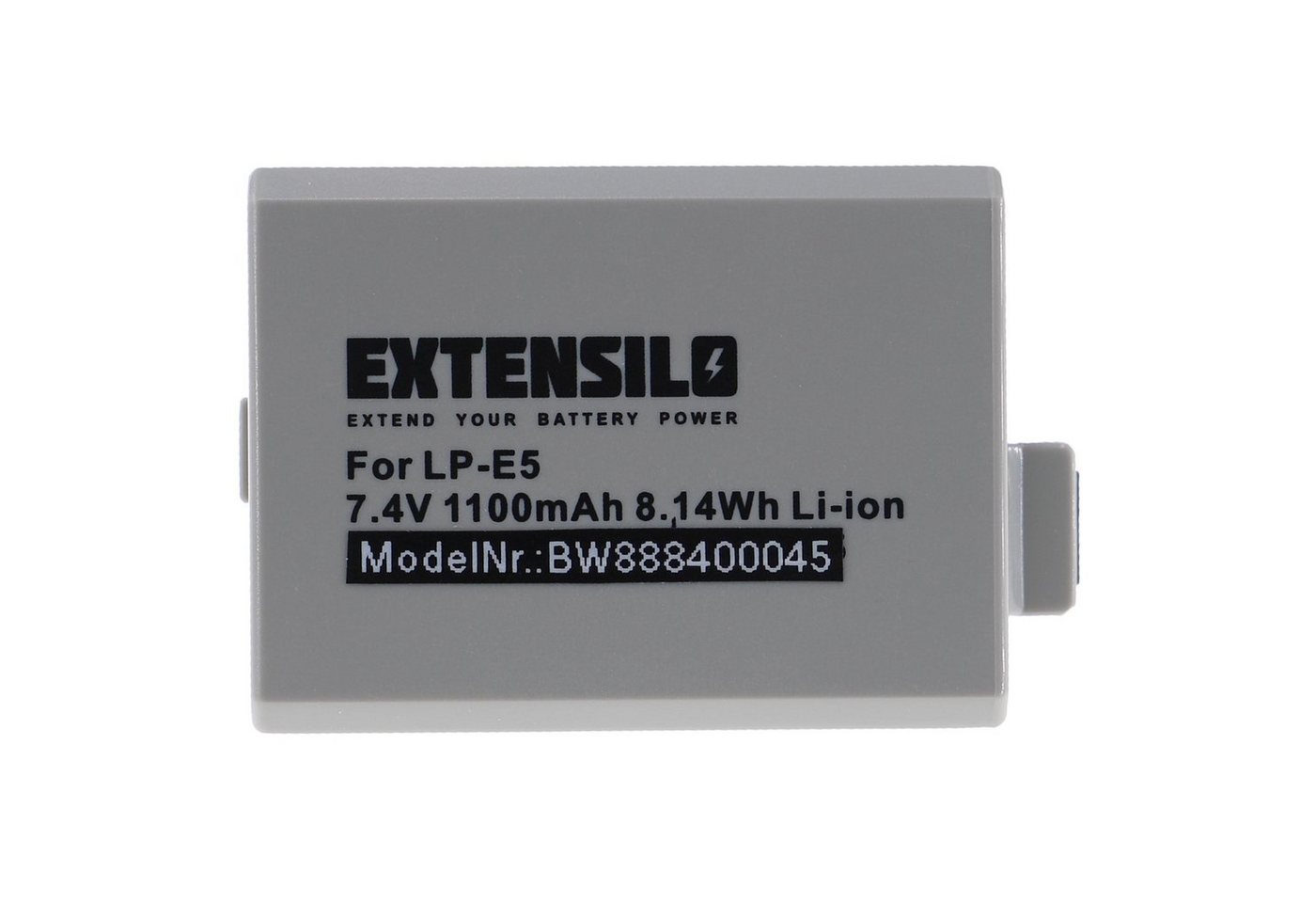 Extensilo Ersatz für Canon LP-E5 für Kamera / Camcorder Digital (1100 mAh, 7,4 Kamera-Akku Li-Ion 1100 mAh von Extensilo