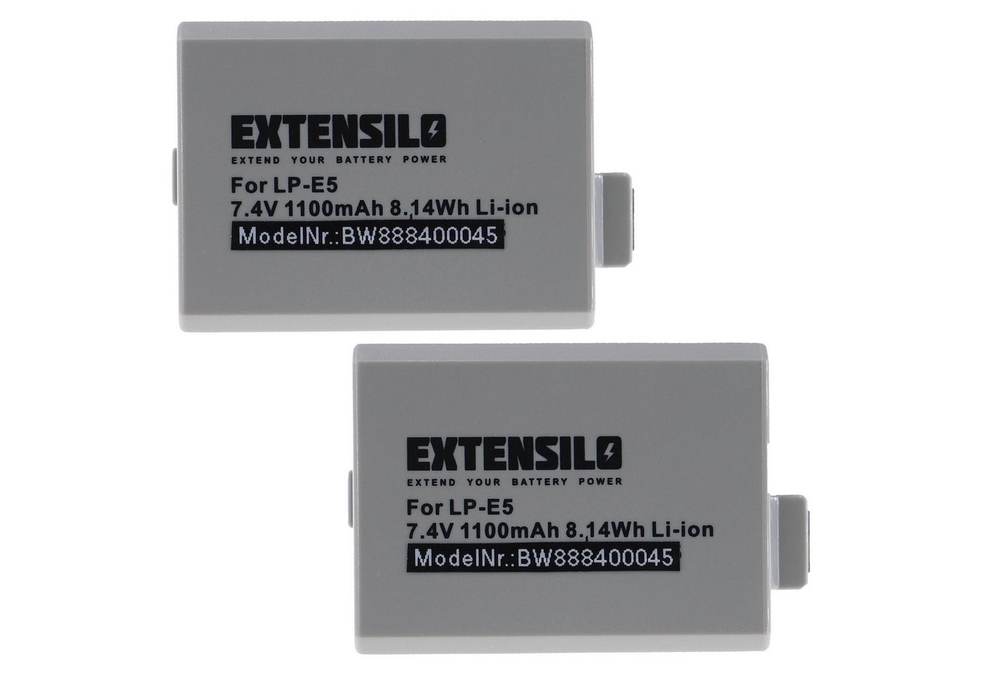 Extensilo Ersatz für Canon LP-E5 für Kamera / Camcorder Digital (1100 mAh, 7,4 Kamera-Akku Li-Ion 1100 mAh von Extensilo