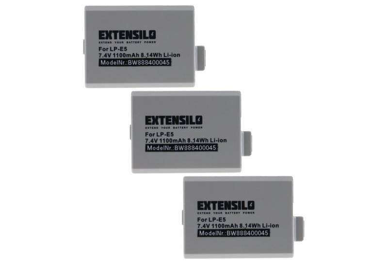 Extensilo Ersatz für Canon LP-E5 für Kamera / Camcorder Digital (1100 mAh, 7,4 Kamera-Akku Li-Ion 1100 mAh von Extensilo