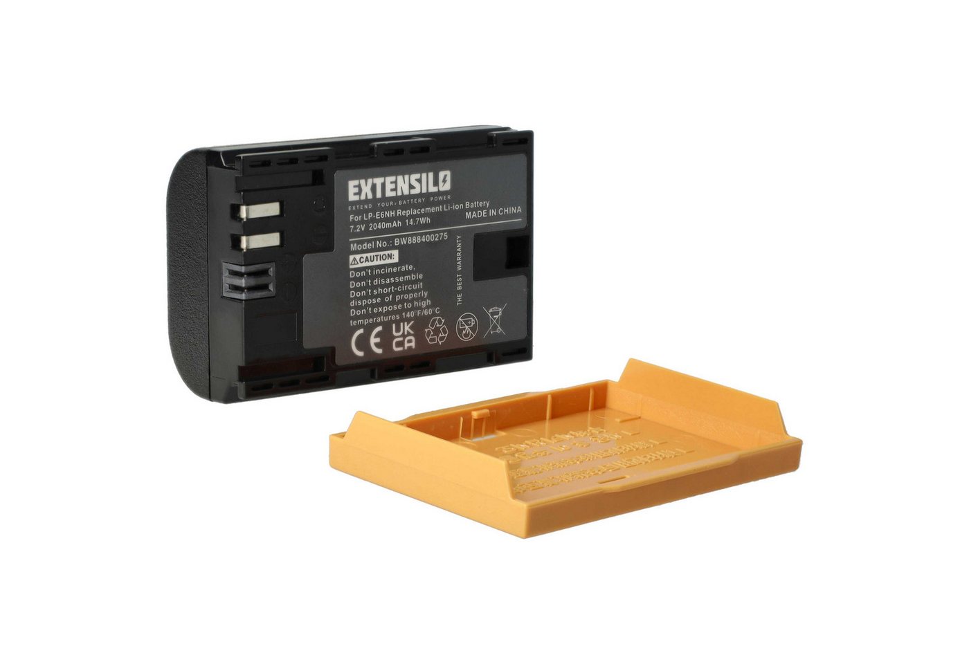 Extensilo Ersatz für Canon LP-E6, LP-E6NH für Digitalkamera / Kamera (2040 mAh, Kamera-Akku Li-Ion 2040 mAh von Extensilo