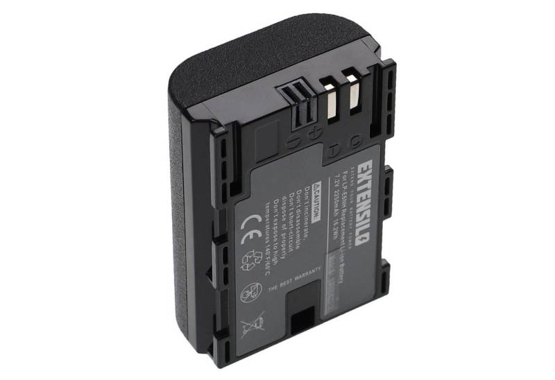 Extensilo Ersatz für Canon LP-E6, LP-E6NH für Digitalkamera / Kamera (2250 mAh, Kamera-Akku Li-Ion 2250 mAh von Extensilo
