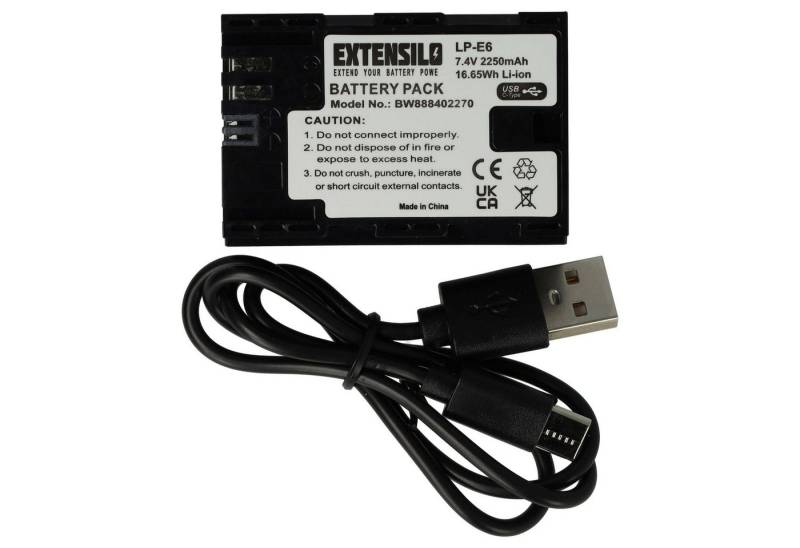 Extensilo passend für Tether Tools Air Direct Digitalkamera / Kamera / Kamera-Akku Li-Ion 2250 mAh von Extensilo