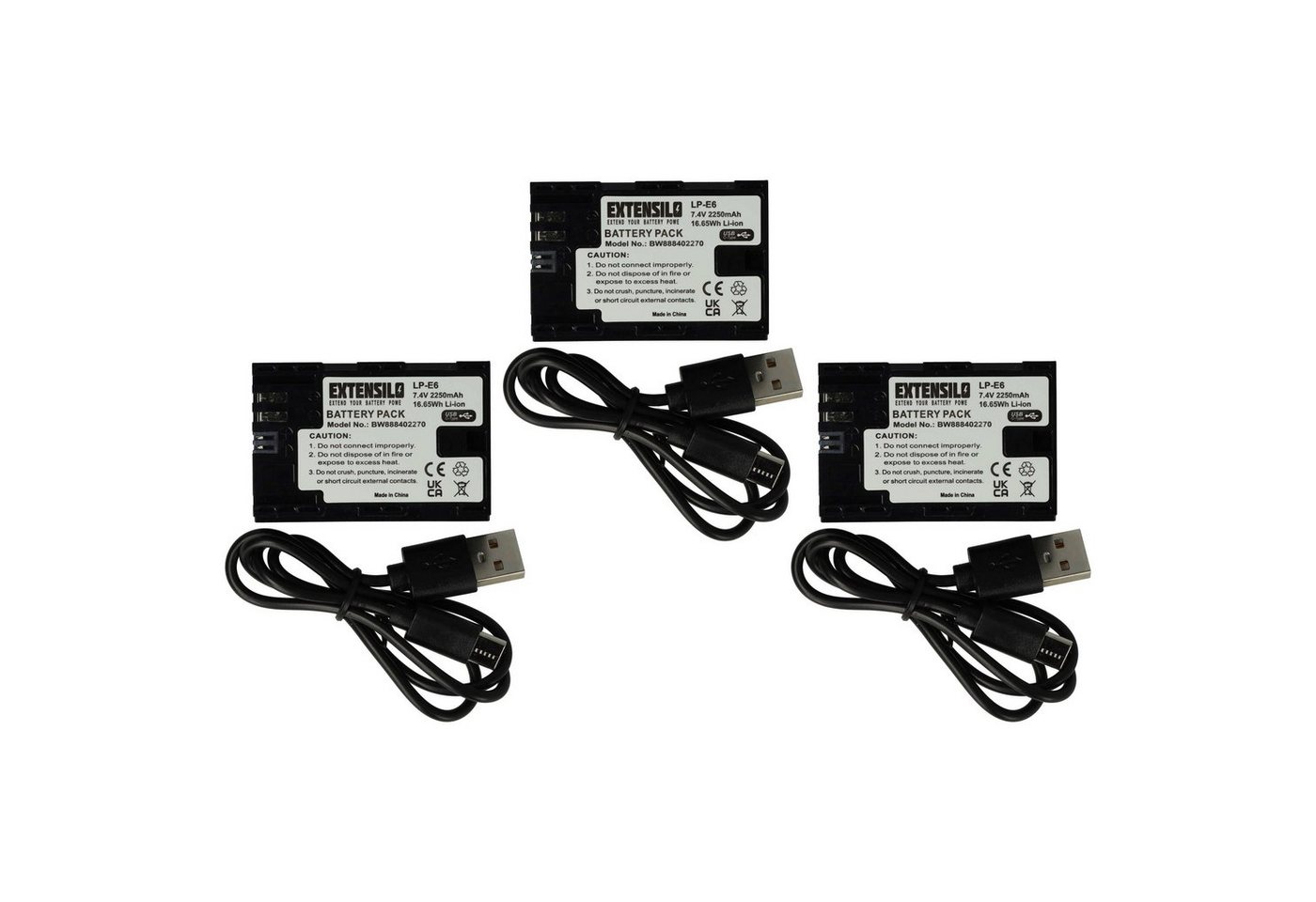 Extensilo passend für Tether Tools Air Direct Digitalkamera / Kamera / Kamera-Akku Li-Ion 2250 mAh von Extensilo