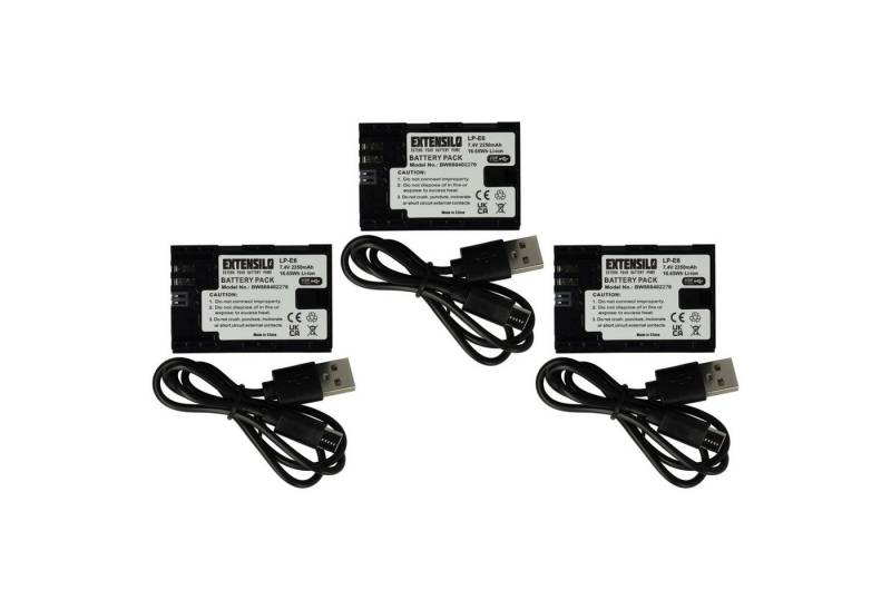 Extensilo passend für Tether Tools Air Direct Digitalkamera / Kamera / Kamera-Akku Li-Ion 2250 mAh von Extensilo
