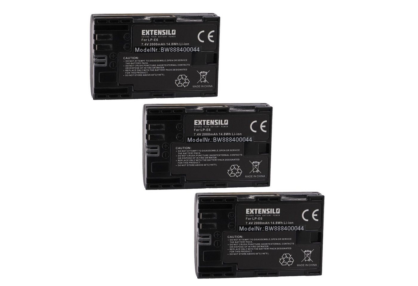 Extensilo Ersatz für Canon LP-E6N für Digitalkamera / Kamera (2000 mAh, 7,4 V, Kamera-Akku Li-Ion 2000 mAh Extensilo Ersatz für Canon LP-E6N für Digitalkamera / Kamera (2000 mAh, 7,4 V, Kamera-Akku Li-Ion 2000 mAh von Extensilo