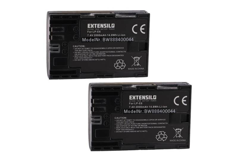Extensilo passend für Tether Tools Air Direct Digitalkamera / Kamera (2000 mAh, Kamera-Akku Li-Ion 2000 mAh von Extensilo