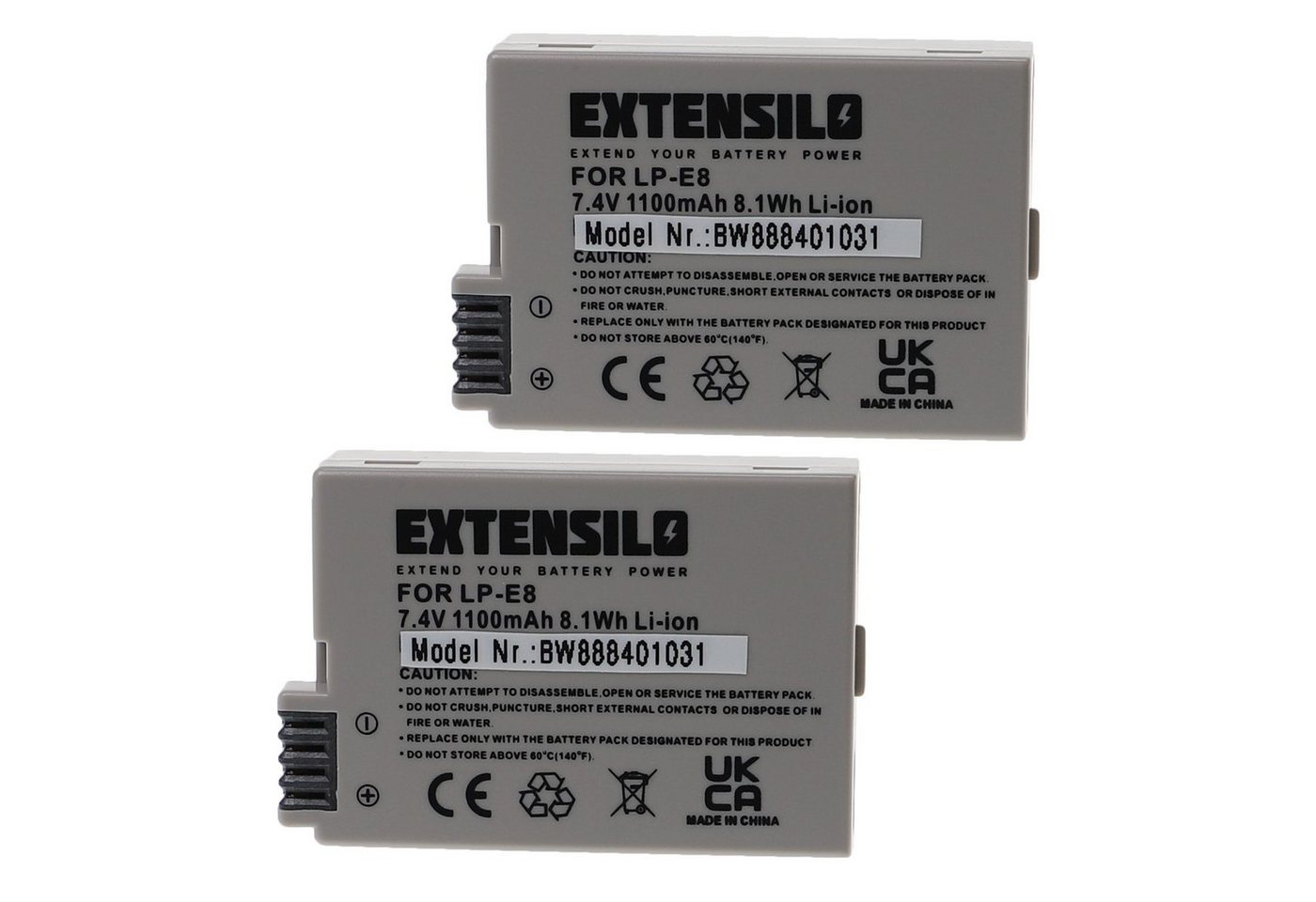 Extensilo Ersatz für Canon LP-E8 für Kamera-Akku Li-Ion 1100 mAh (7,4 V) von Extensilo