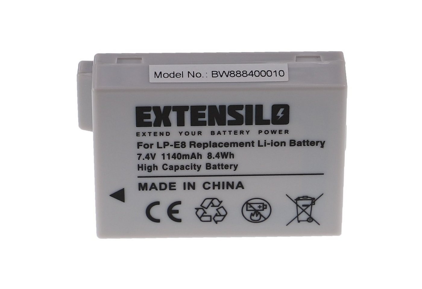 Extensilo Ersatz für Canon LP-E8 für Kamera-Akku Li-Ion 1140 mAh (7,4 V) von Extensilo