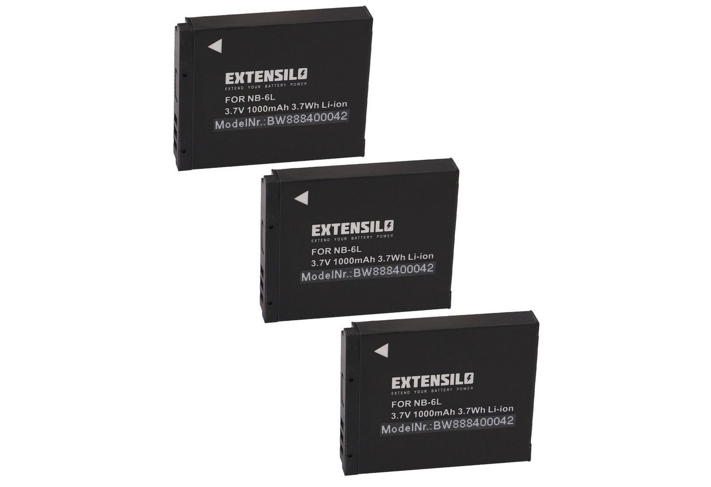 Extensilo Ersatz für Canon NB-6L für Kamera / Foto / Kompaktkamera (1000 mAh, Kamera-Akku Li-Ion 1000 mAh von Extensilo