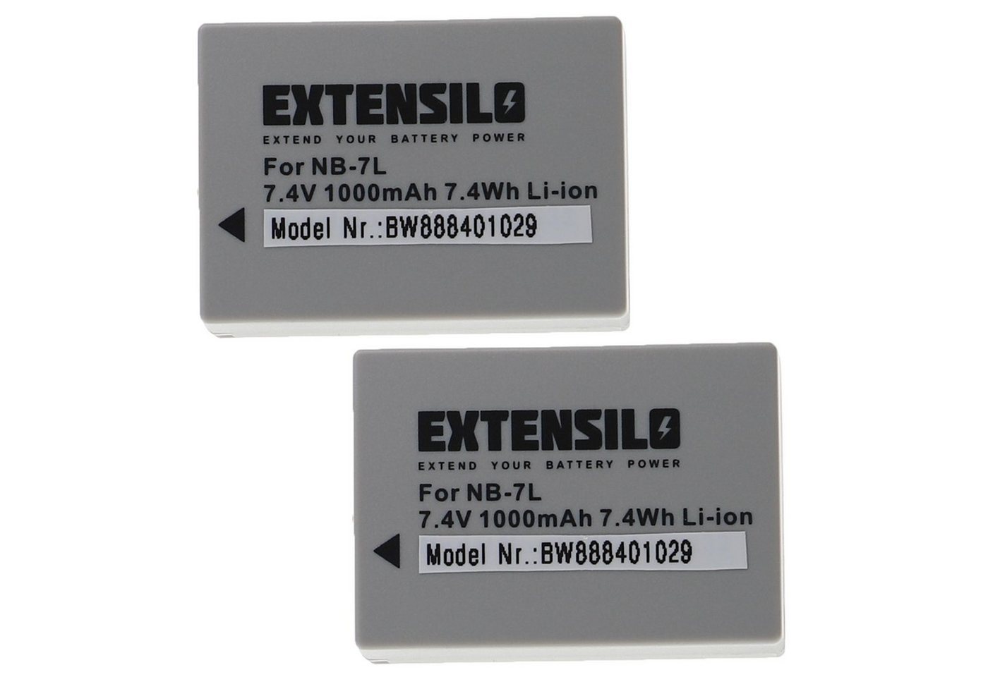 Extensilo Ersatz für Canon NB-7L für Digitalkamera / Kamera (1000 mAh, 7,4 V, Kamera-Akku Li-Ion 1000 mAh von Extensilo