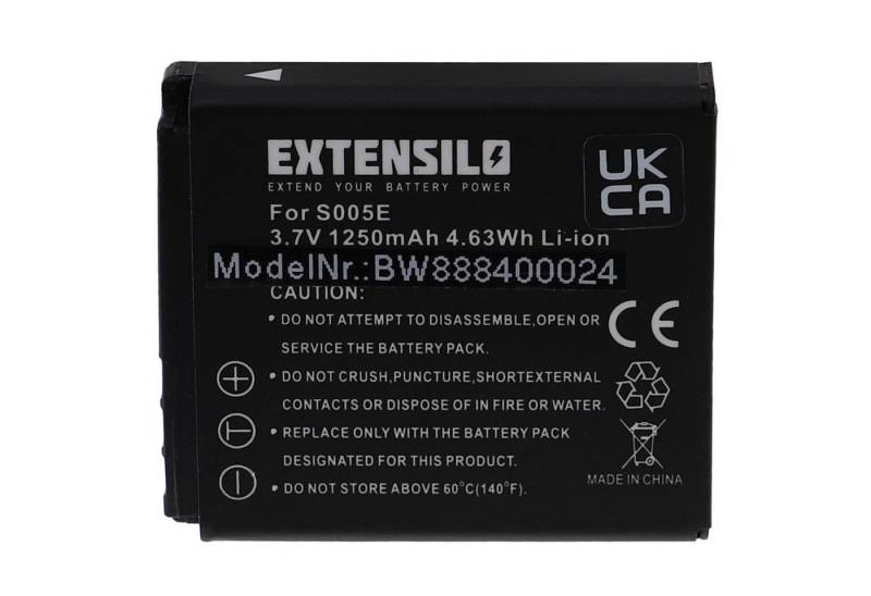 Extensilo Ersatz für Fuji / Fujifilm NP-70 für Kamera / Foto / Kompaktkamera Kamera-Akku Li-Ion 1250 mAh von Extensilo