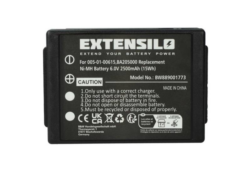 Extensilo Ersatz für HBC Hub05AA, PM237745002, FuB5AA, Fub9NM für (2500 mAh, 6 Akku NiMH 2500 mAh von Extensilo