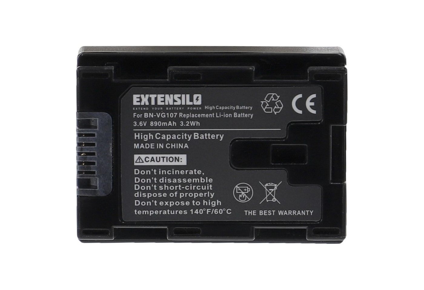 Extensilo Ersatz für JVC BN-VG108USM für Kamera / Camcorder Analog / Camcorder Kamera-Akku Li-Ion 890 mAh von Extensilo