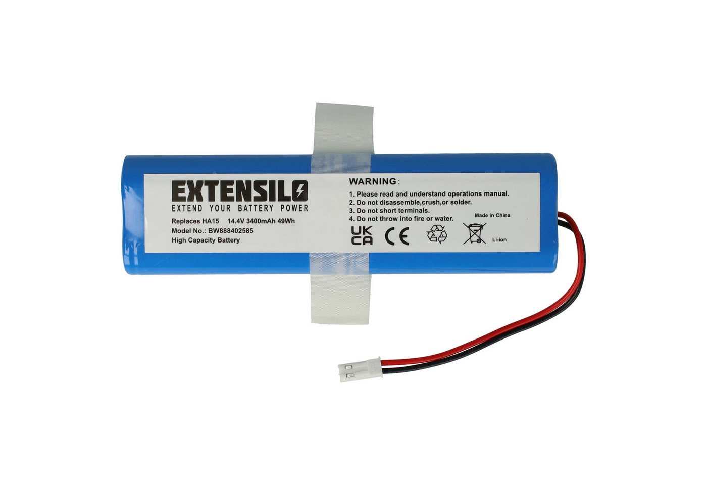 Extensilo Ersatz für Medion HJ08, HA15 für Saugroboter (3400 mAh, 14,4 V, Staubsauger-Akku Li-Ion 3400 mAh Extensilo Ersatz für Medion HJ08, HA15 für Saugroboter (3400 mAh, 14,4 V, Staubsauger-Akku Li-Ion 3400 mAh von Extensilo