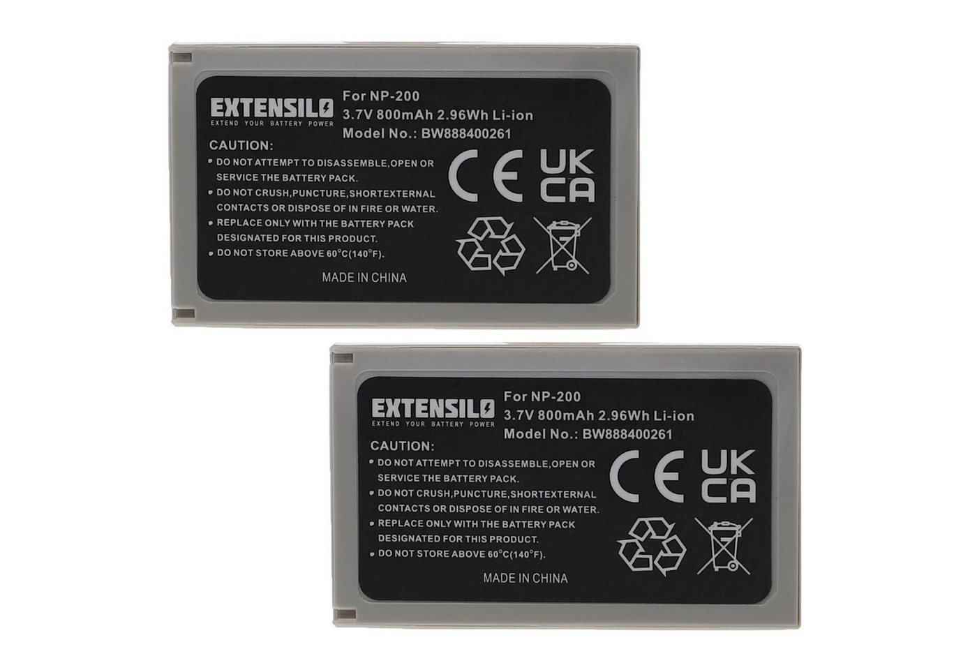 Extensilo Ersatz für Minolta NP-200 für Digitalkamera / Kamera (800 mAh, 3,7 V, Kamera-Akku Li-Ion 800 mAh von Extensilo