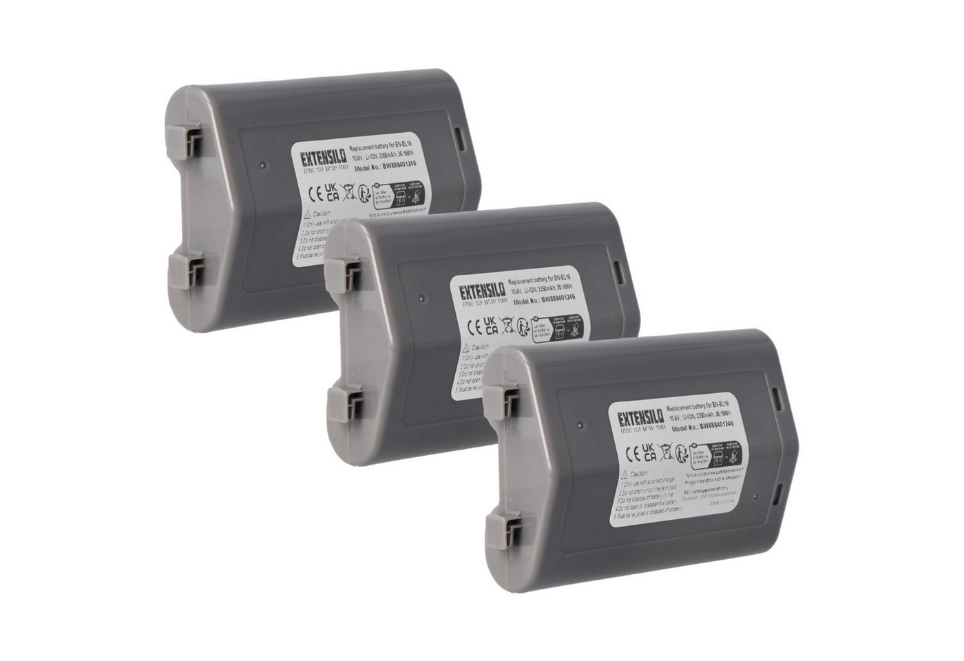 Extensilo Ersatz für Nikon EN-EL18 für Digitalkamera / Kamera (3350 mAh, 10,8 V, Kamera-Akku Li-Ion 3350 mAh von Extensilo