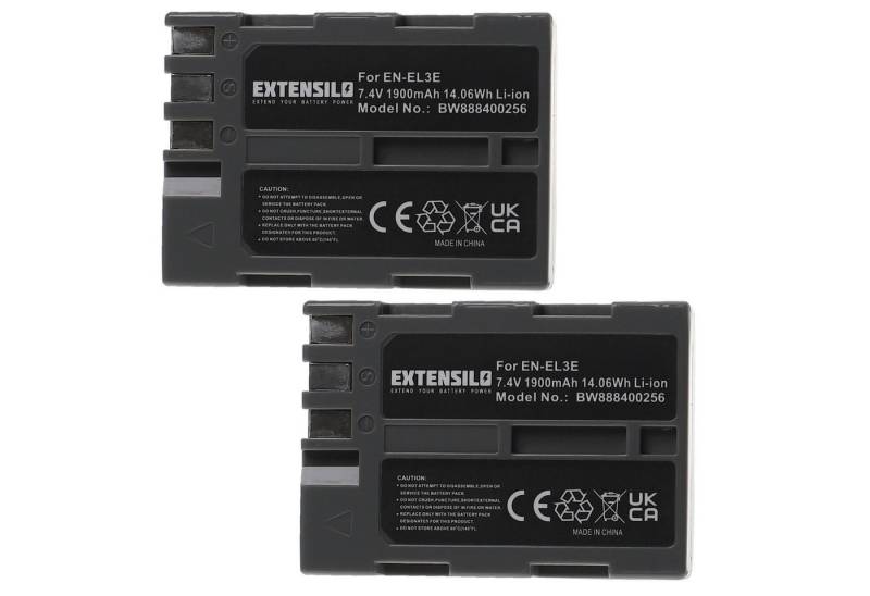 Extensilo Ersatz für Nikon EN-EL3e für Kamera / Foto Digitalkamera / Foto DSLR Kamera-Akku Li-Ion 1900 mAh von Extensilo