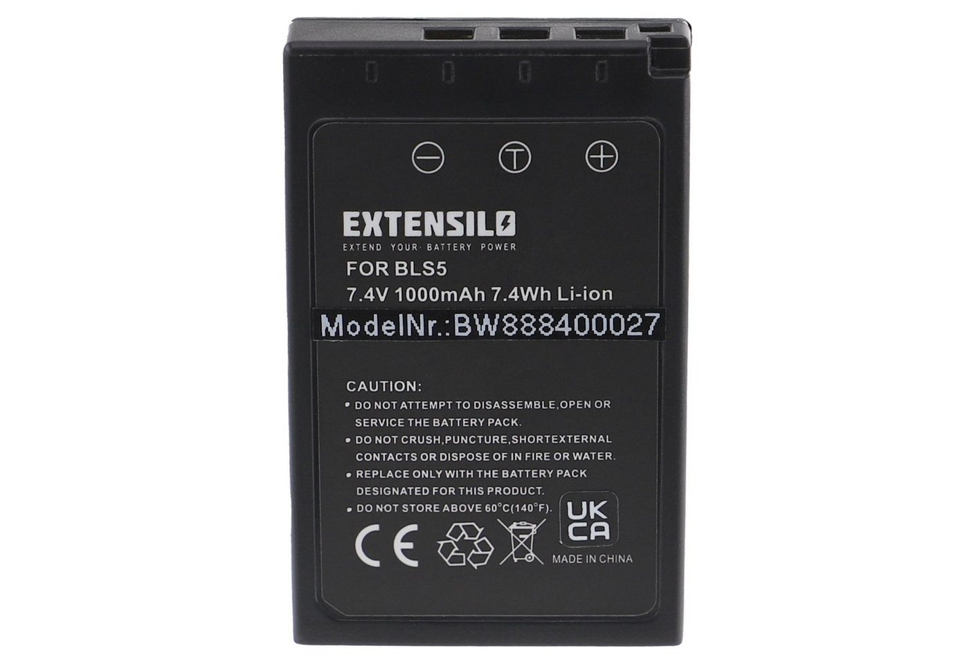 Extensilo passend für Olympus Stylus 1s, 1 Digitalkamera / Kamera (1000 mAh, 7,4 Kamera-Akku Li-Ion 1000 mAh von Extensilo