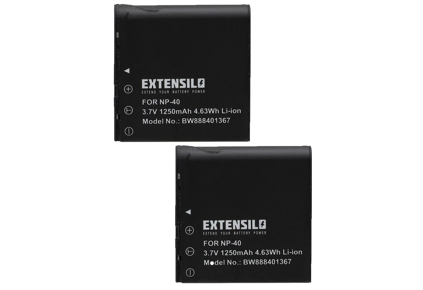 Extensilo Ersatz für Praktica PAC-0040 für Kamera-Akku Li-Ion 1250 mAh (3,7 V) von Extensilo