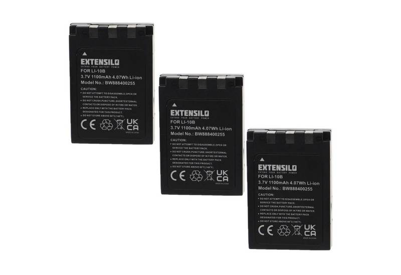 Extensilo Ersatz für Sanyo DB-L10, DB-L10A für Kamera-Akku Li-Ion 1100 mAh (3,7 V) von Extensilo