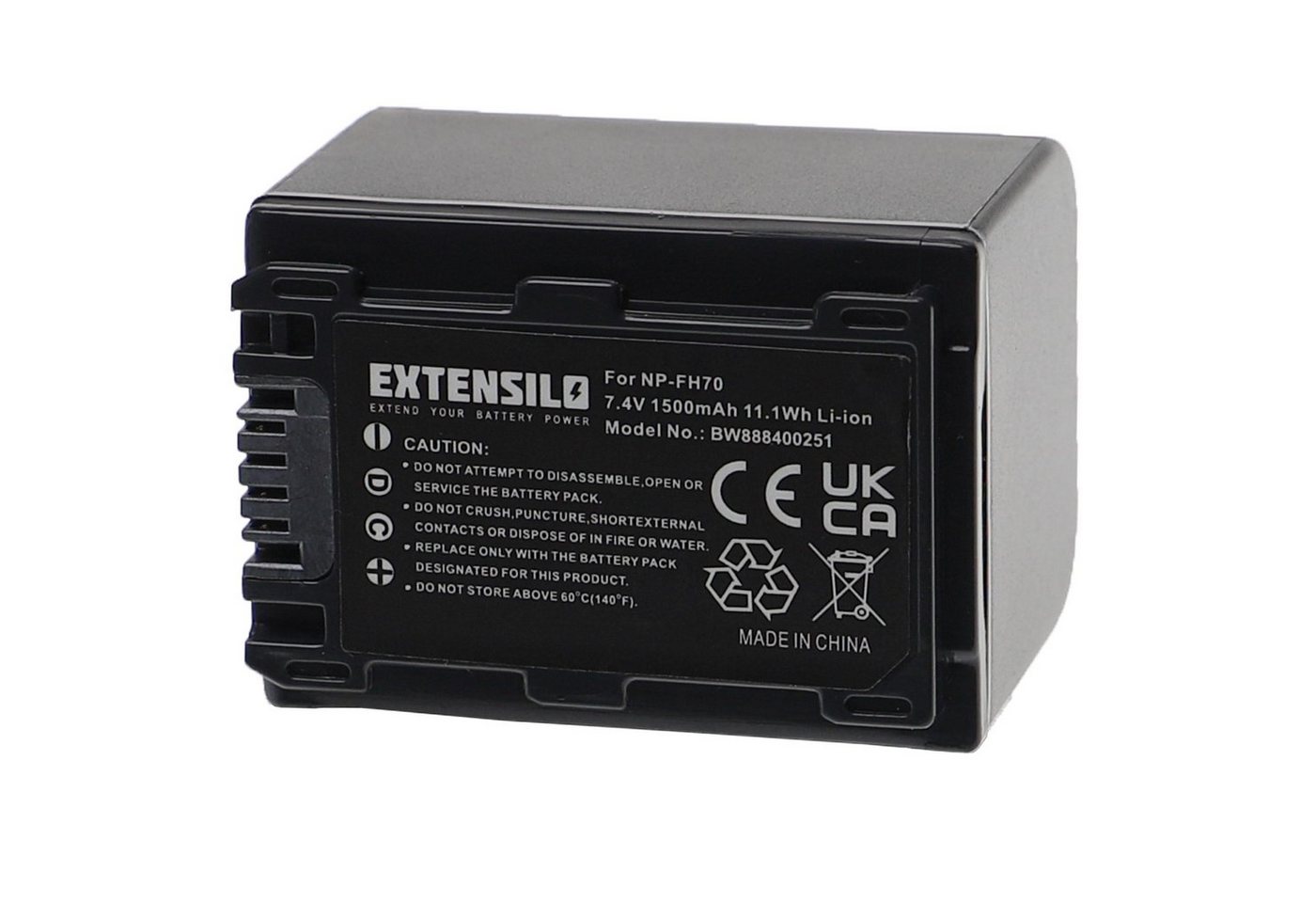 Extensilo Ersatz für Sony NP-FH70 für Kamera / Camcorder Analog / Camcorder Kamera-Akku Li-Ion 1500 mAh von Extensilo