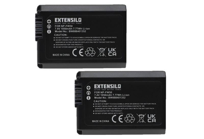 Extensilo Ersatz für Sony NP-FW50 für Digitalkamera / Kamera (1050 mAh, 7,4 V, Kamera-Akku Li-Ion 1050 mAh von Extensilo