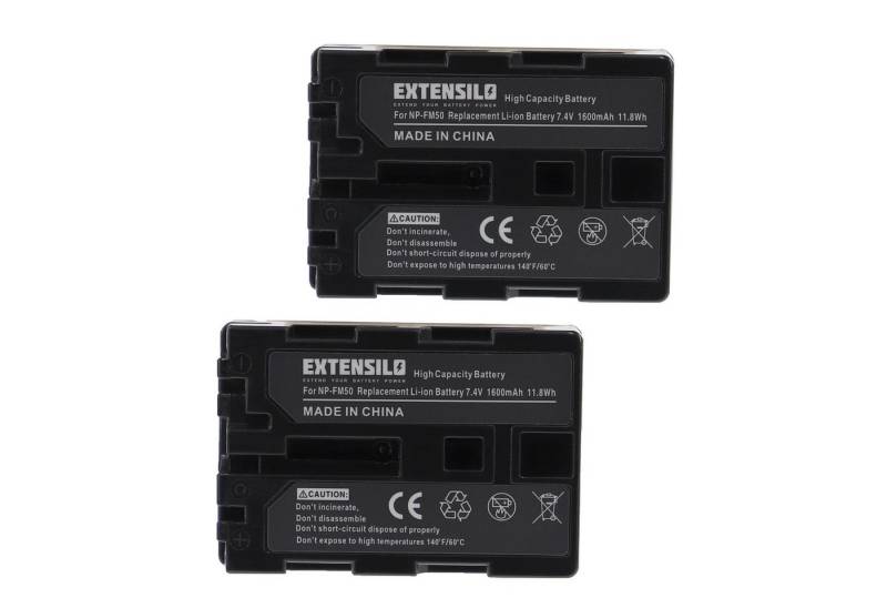 Extensilo Ersatz für Trotec 3110003810 für Kamera / Camcorder Analog / Camcorder Kamera-Akku Li-Ion 1600 mAh von Extensilo
