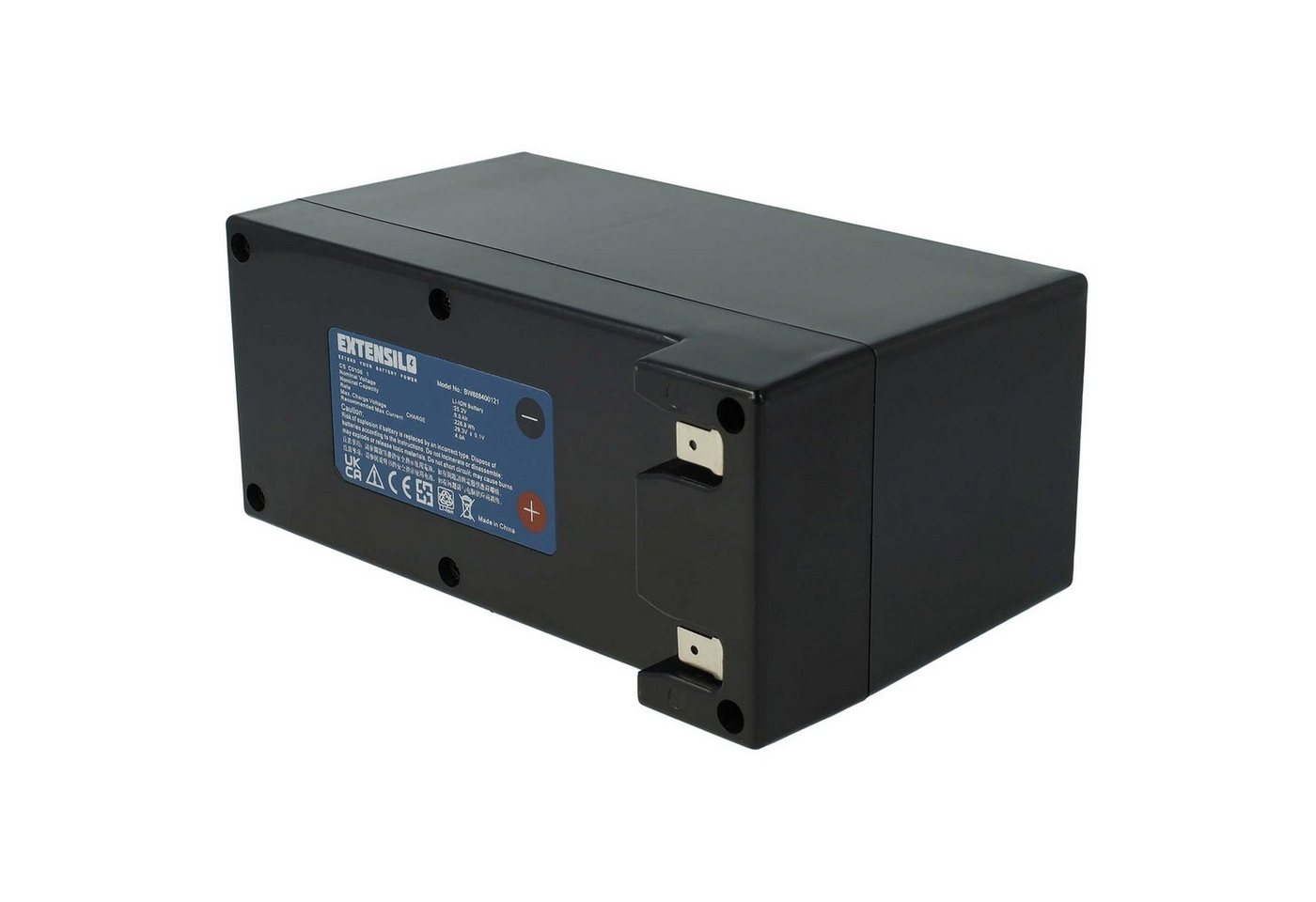 Extensilo passend für Ambrogio 4.0 Elite, 4.0 Basic 4WD, 524S, 4.0 Elite 4WD, Akku Li-Ion 9000 mAh von Extensilo