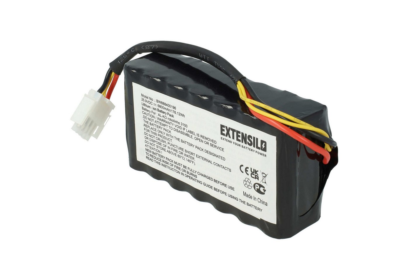 Extensilo passend für Brill Roboliner 474011 Rasenmäher / Mähroboter (6800 mAh, Akku Li-Ion 6800 mAh von Extensilo