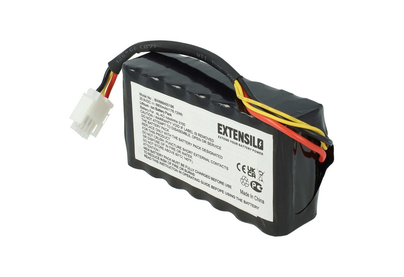 Extensilo kompatibel mit Brill Roboliner 474011 Akku Li-Ion 6800 mAh (25,9 V) von Extensilo