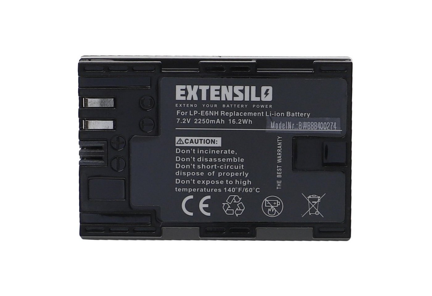 Extensilo passend für Canon XC10, WFT-E5, WFT-E7, XC15 Digitalkamera / Kamera Kamera-Akku Li-Ion 2250 mAh von Extensilo