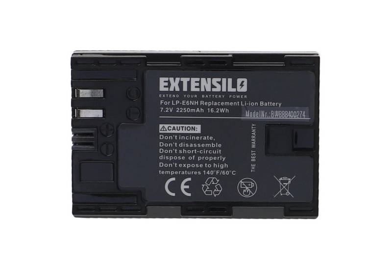 Extensilo passend für Canon XC10, WFT-E5, WFT-E7, XC15 Digitalkamera / Kamera Kamera-Akku Li-Ion 2250 mAh von Extensilo