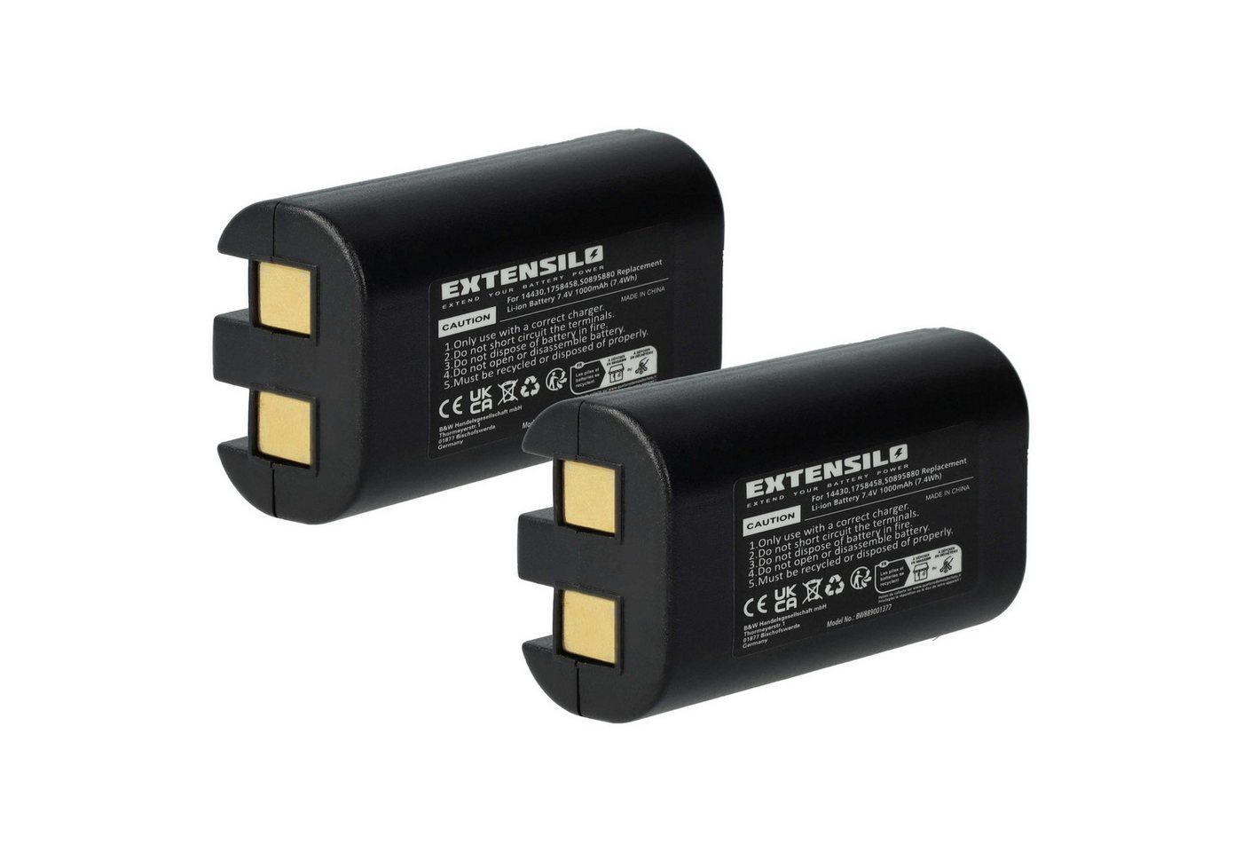 Extensilo passend für Dymo LabelManager PnP, 260, 260 P, 280 Drucker (1000 mAh, Akku Li-Ion 1000 mAh von Extensilo